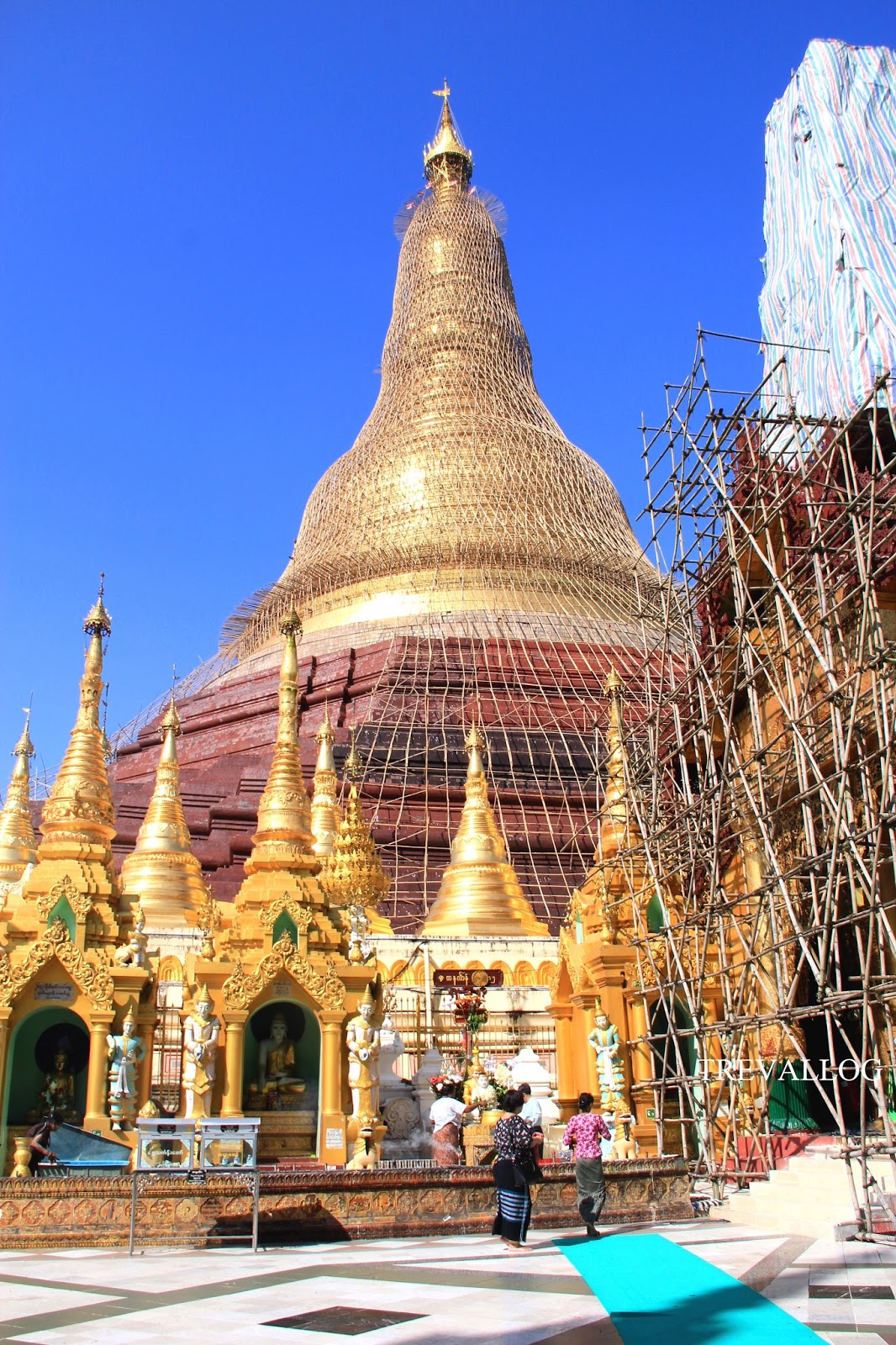 Shwedagon Pagoda under restoration