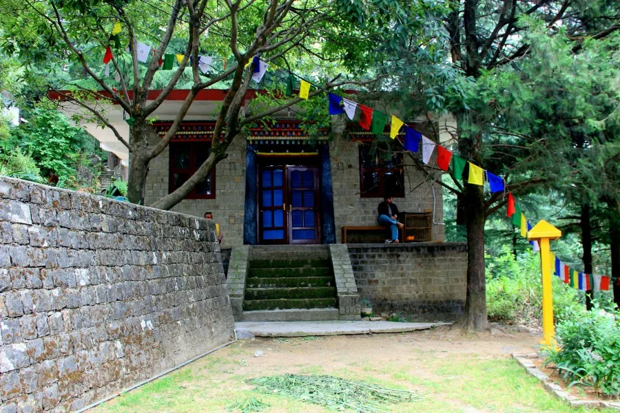 Meditation hall at Tushita Meditation Centre, McLeod Ganj, Dharamsala, India