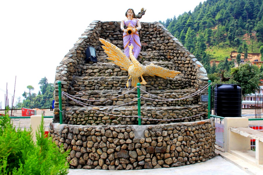 Woman statue in Dharamkot, McLeod Ganj, Dharamsala, India