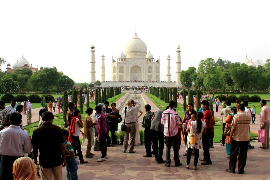 Crowd at Taj Mahal, Agra, India