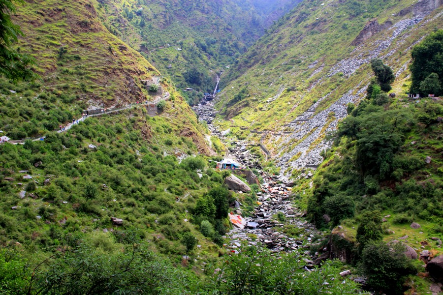 Bhagsu Waterfall in Dharamkot, McLeod Ganj, Dharamsala, India