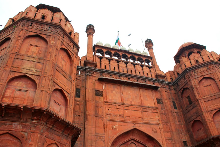 Entrance of Red Fort in New Delhi, India