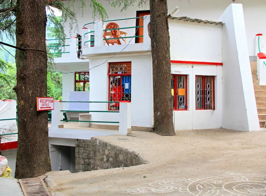 Reception Office of Tushita Meditation Centre, McLeod Ganj, Dharamsala, India