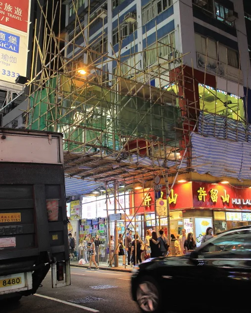 Bamboo scaffolding at Hong Kong
