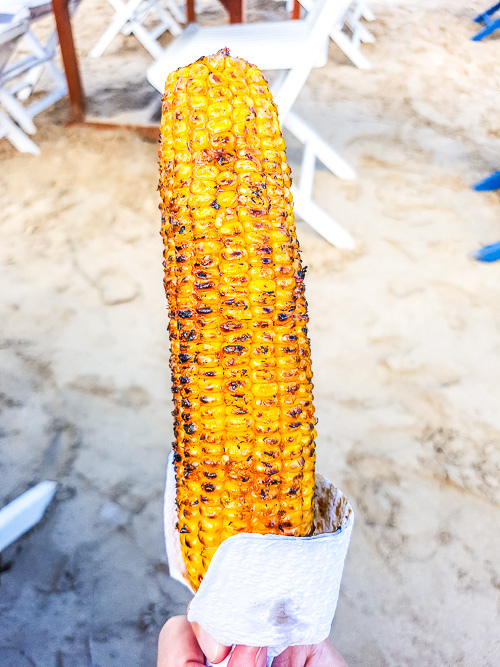 Grilled corn, jagung bakar, Muaya Beach, Jimbaran, Bali