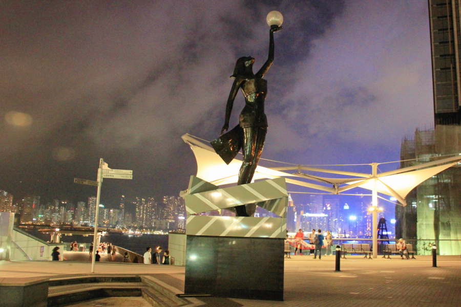 Hong Kong Film Awards sculpture at Garden of Stars, Tsim Sha Tsui, Hong Kong