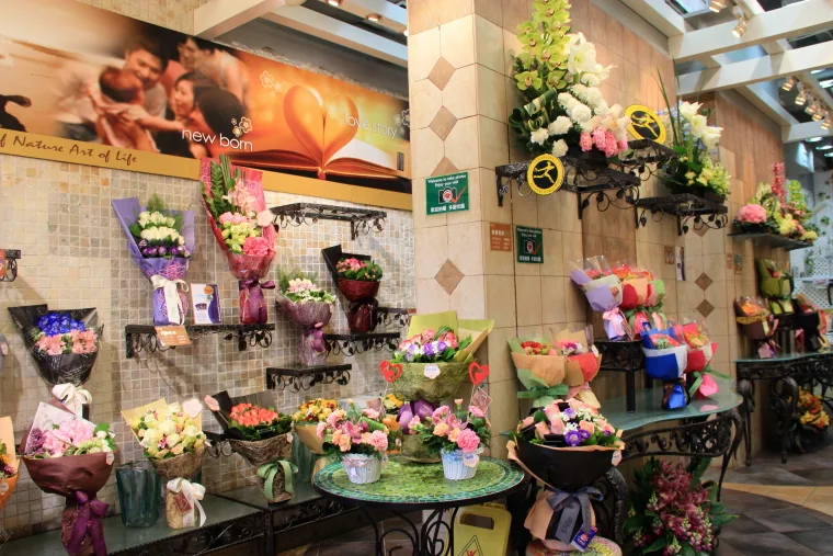 Brighten shop bouquets, Flower Market, Hong Kong