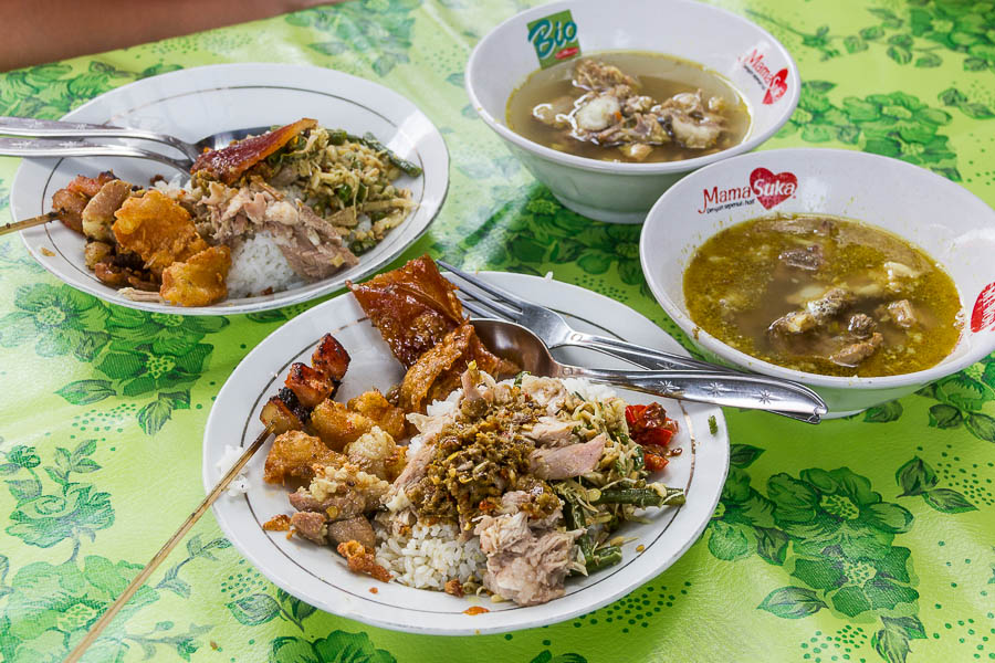 Food of Warung Babi Guling Pak Dobiel, Nusa Dua, Bali