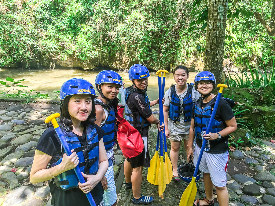 Before boarding - Sobek Rafting at Ayung River, Ubud, Bali