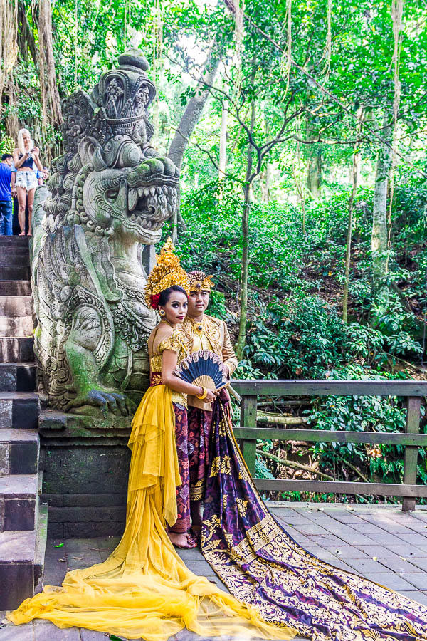 Wedding photo at Monkey Forest Ubud, Bali