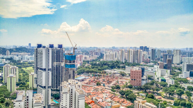 Singapore's Skyline View From The Pinnacle @ Duxton