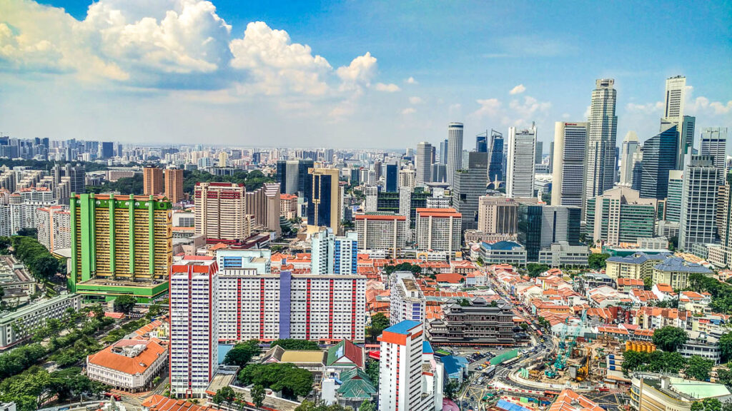 Singapore's skyline view of Chinatown