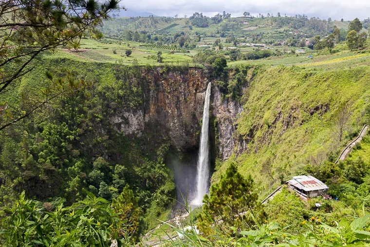 Sipiso-piso waterfall, Tongging, Lake Toba, North Sumatera