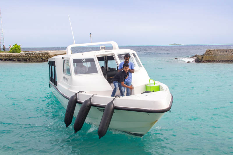 Speedboat from Hangnaameedhoo to Male, Maldives