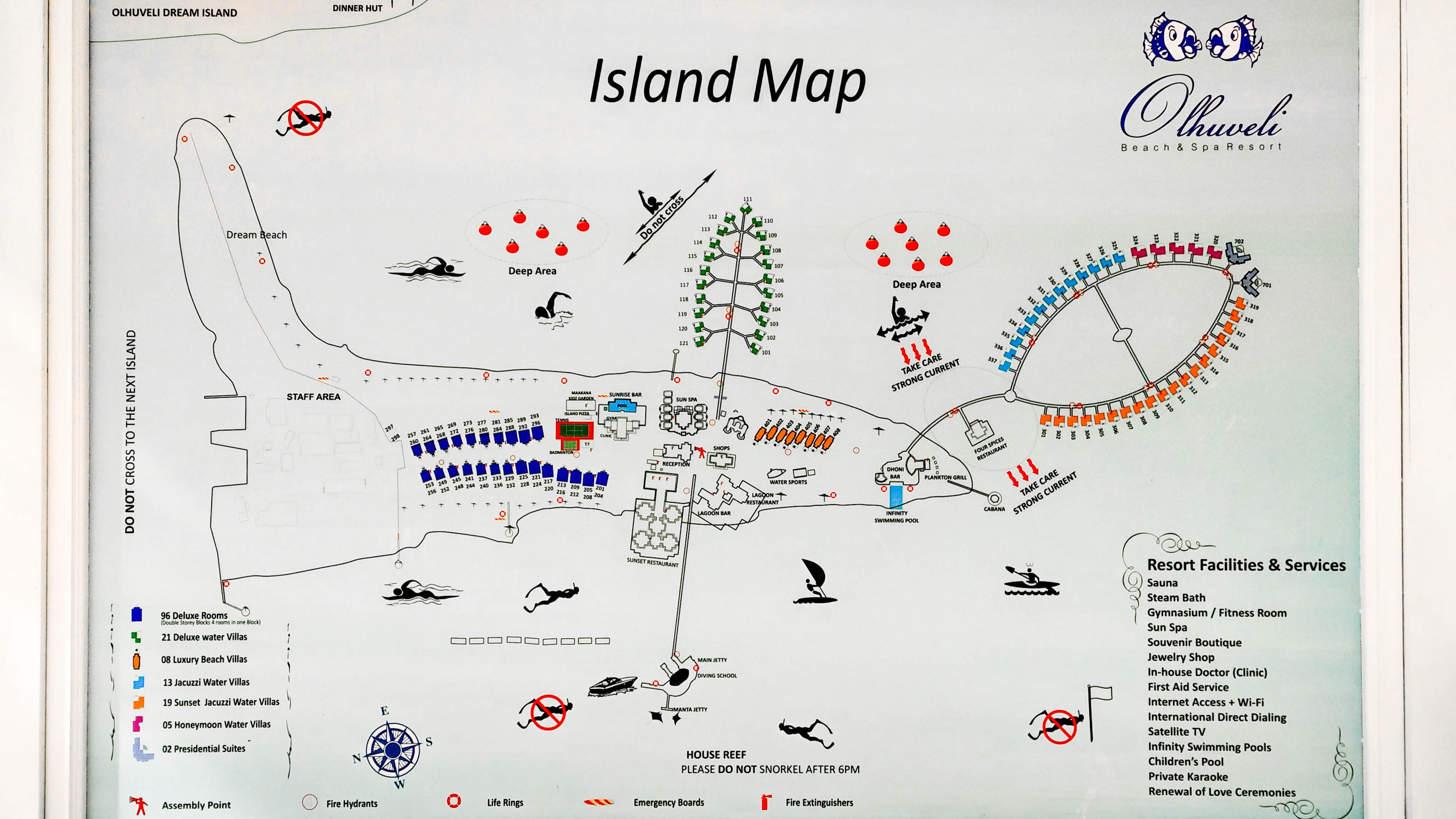 Olhuveli Beach & Spa Maldives Resort Map   Maldive Resort Island