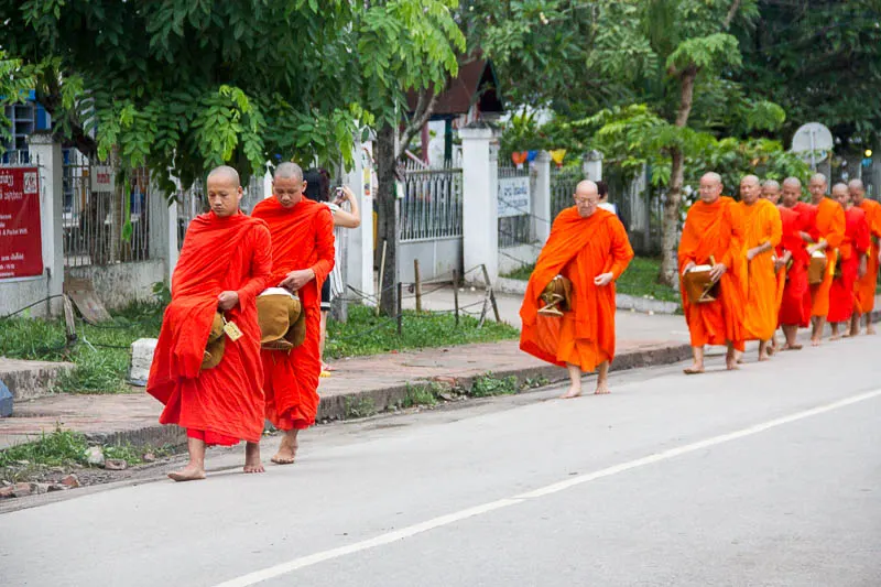 Luang Prabang Things to Do - alms giving ceremony