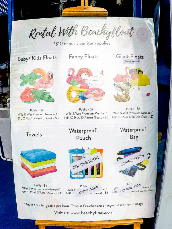 Wild Wild Wet Waterpark Singapore - Float / tube rental