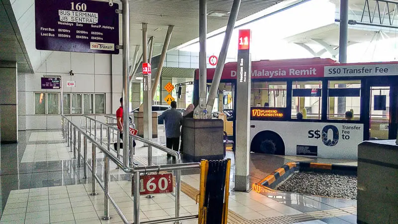Bus 160, 170 from johor bahru checkpoint to larkin terminal or jb sentral terminal