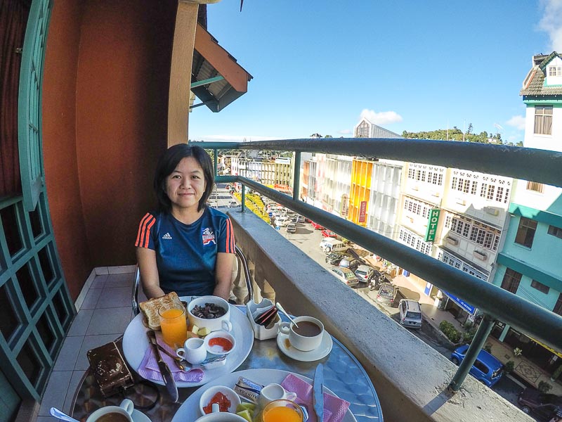 breakfast at hotel check in 2, brinchang, cameron highlands, malaysia