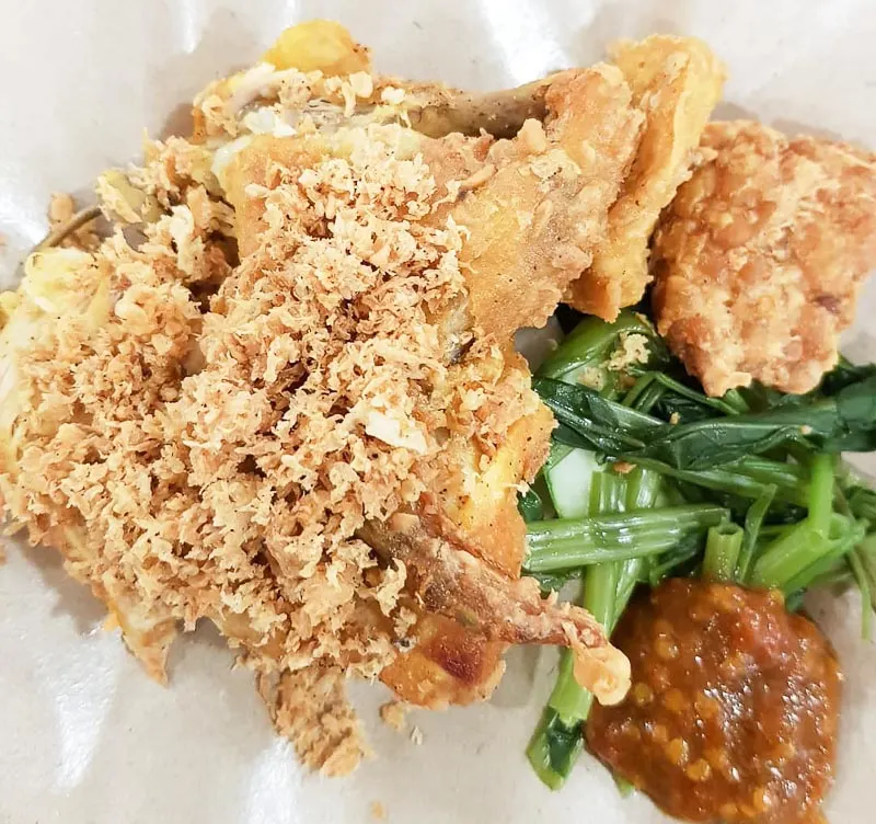 Trevallog favourite food in Singapore - ayam penyet ria