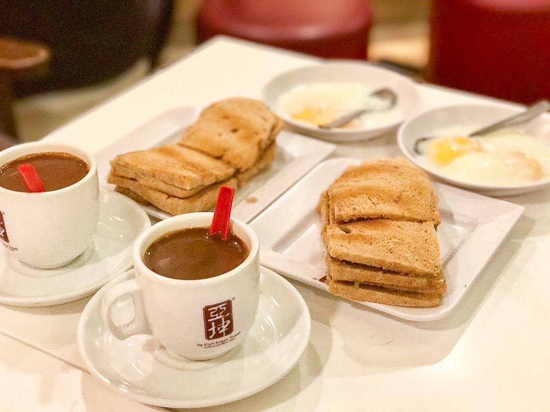 Trevallog favourite food in Singapore - ya kun kaya toast