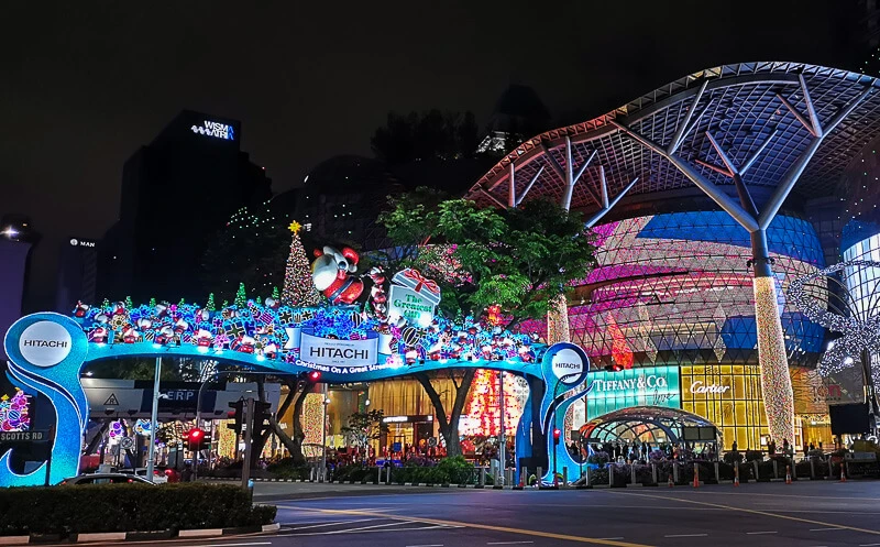 Christmas in Singapore - Orchard Road at night
