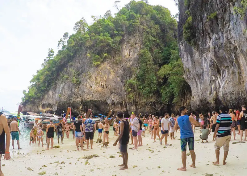  Crowded Monkey Beach - Phi Phi Le - phi phi island snorkelling tour
