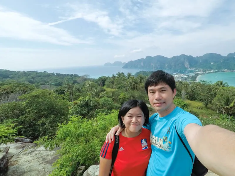 Us at Phi Phi Viewpoint 2 - 24 Hours Itinerary in Phi Phi Islands