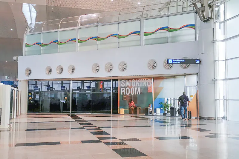 Kualanamu Airport Medan - Smoking Room at International Departure Hall