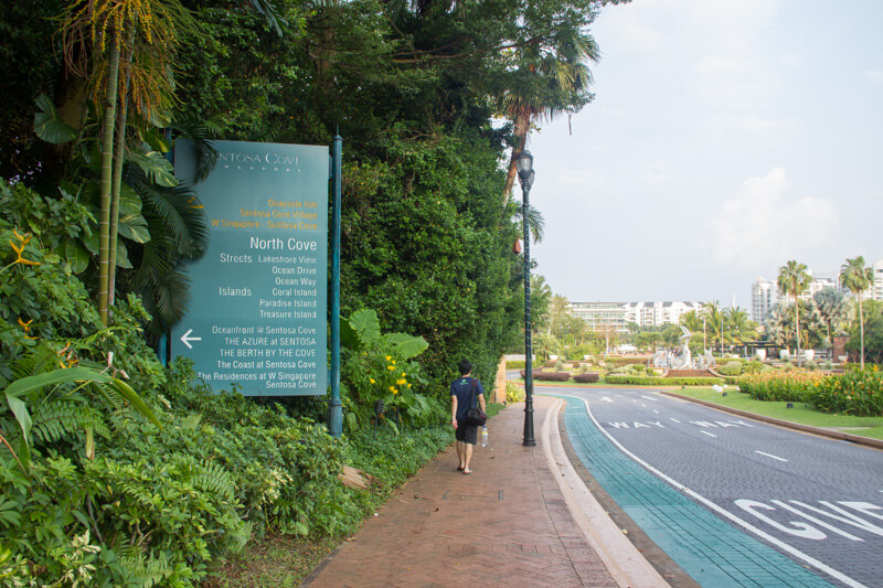 Walking to Sentosa Cove