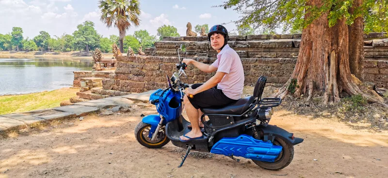 Blue Electric Bike, Siem Reap