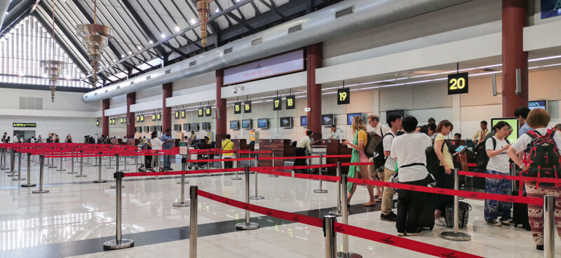 Flying out of Siem Reap Airport - departure check-in 