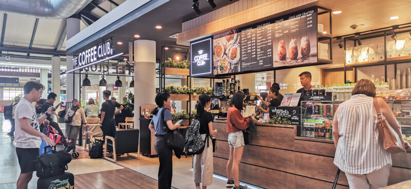 Siem Reap Airport Food - Coffee Club at airside, after immigration