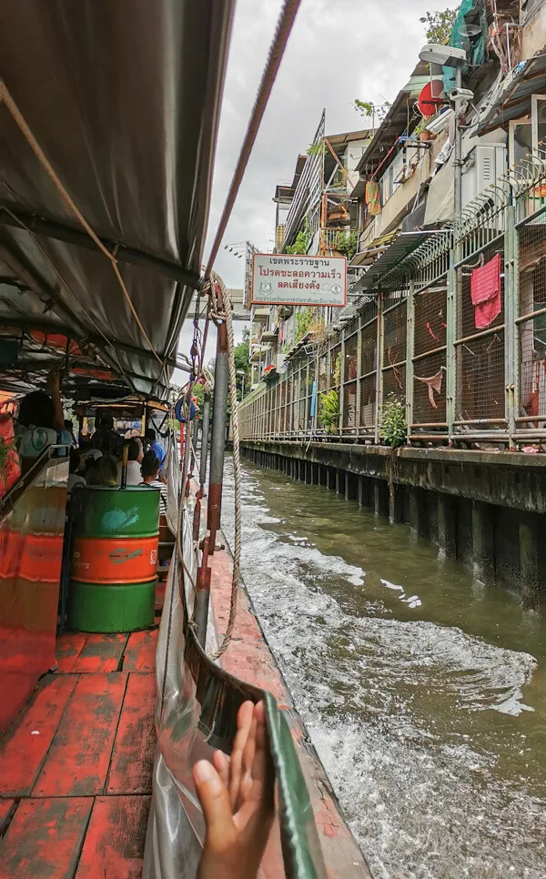 Bangkok local canal boat Khlong Saen Saep