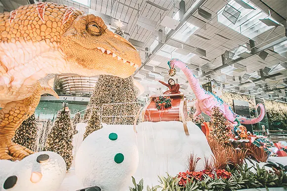 Christmas in Singapore 2020 - Changi Airport - Dino Wanderland