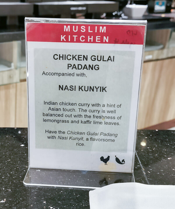 SATS Premier Lounge at Terminal 1 Changi Airport Singapore Food - Wrong sign
