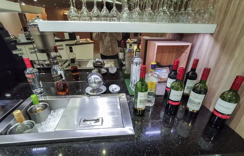 SATS Premier Lounge at Terminal 1 Changi Airport Singapore Beverages Drinks - Alcohol Station