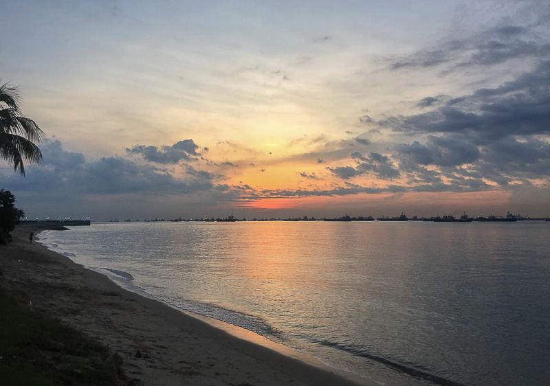 Sunrise at East Coast Park, Singapore