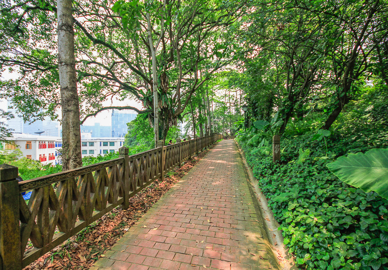 Running at Fort Canning Park, Singapore