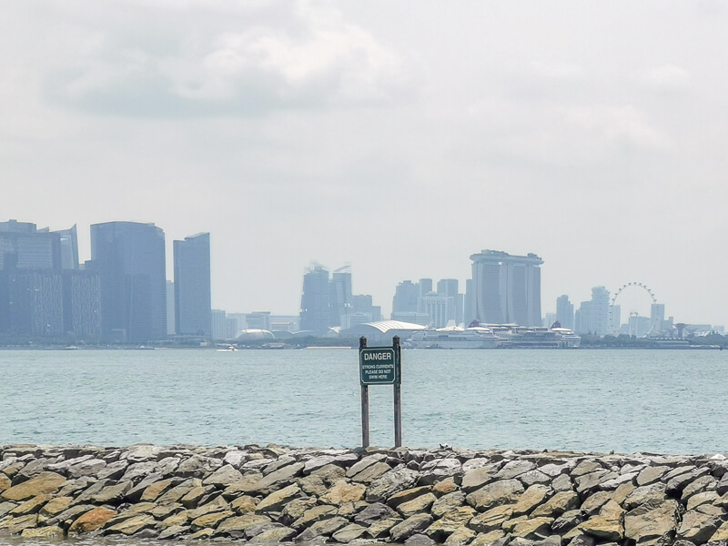 Kusu Island Singapore - things to do - singapore skyline seen from kusu island