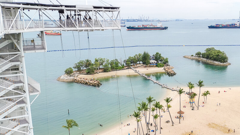 AJ Hackett Skybridge Sentosa Singapore - Siloso Beach