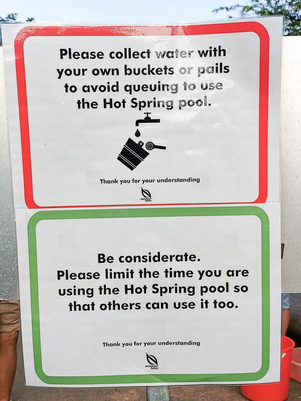 Sembawang Hot Sping Etiquette