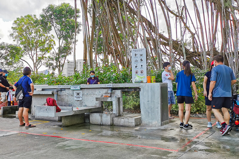 Sembawang Hot Sping Park - Egg Cooking station