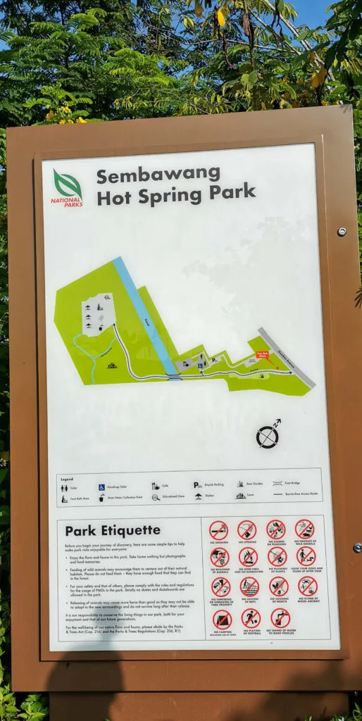 Sembawang Hot Sping Park Map