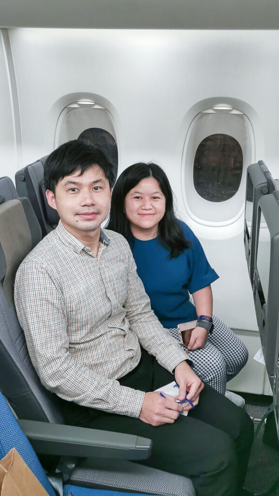 our selfie at Singapore Airline Restaurant A380 Changi