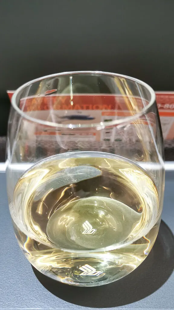 Champagne at Singapore Airline Restaurant A380 Changi