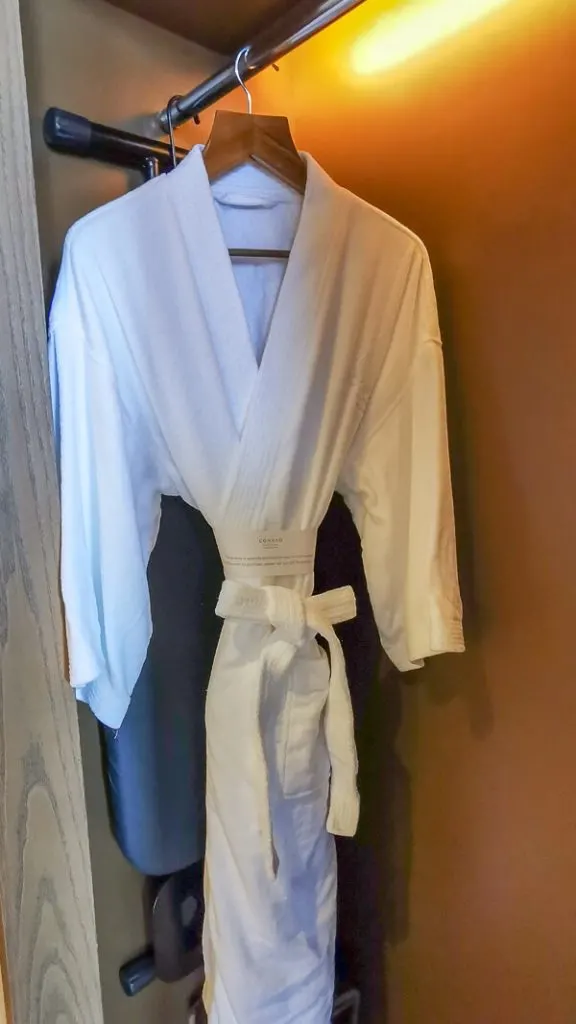 Conrad Centennial Singapore Review - Room (18) Bath robe