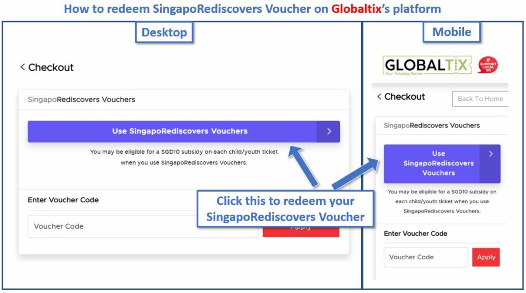 How to redeem SingapoRediscovers Voucher on Globaltix