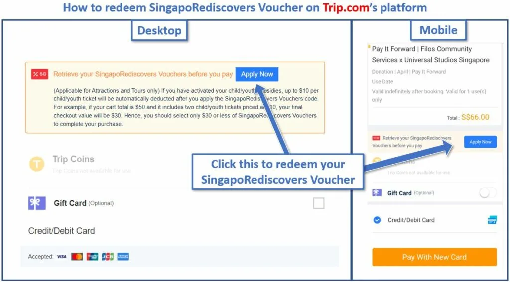 How to redeem SingapoRediscovers Voucher on Trip com