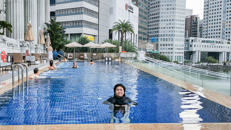 Fullerton Hotel Singapore Staycation Review - Infinity Pool 